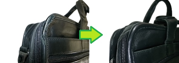 TUMI鞄のパイピング修理